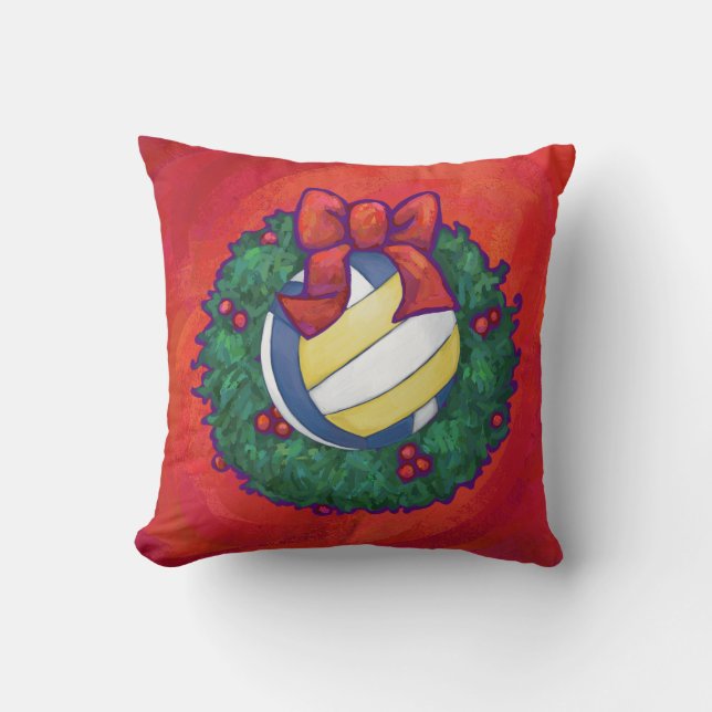 Volleyball Weihnachten Kissen (Vorderseite)