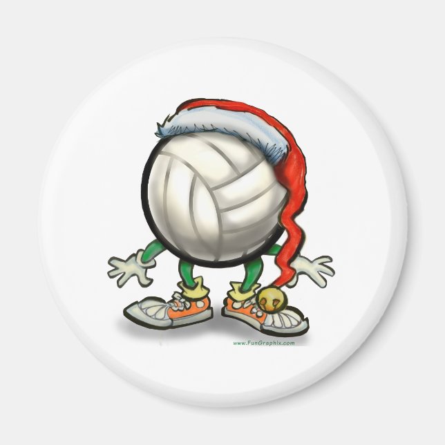Volleyball Weihnachten Magnet (Vorne)
