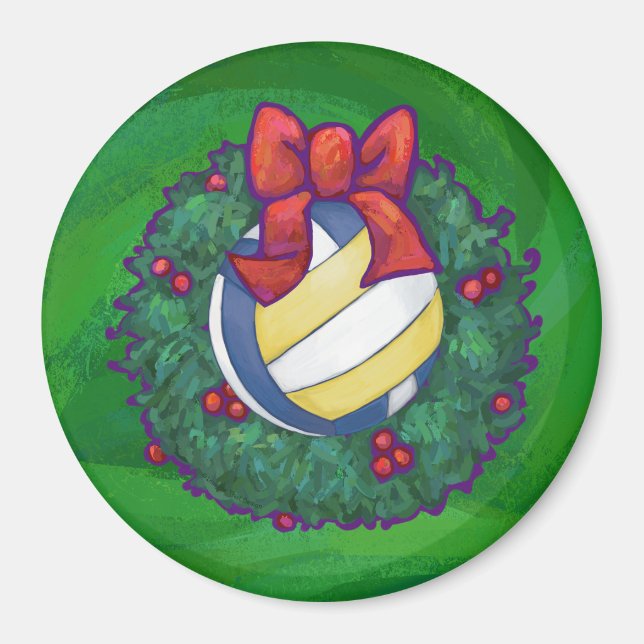 Volleyball Weihnachten Magnet (Vorne)