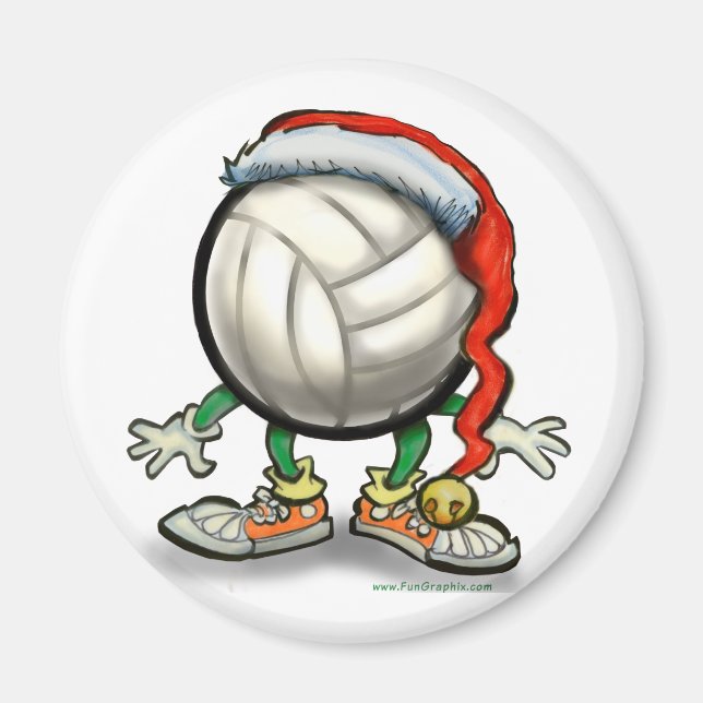 Volleyball Weihnachten Magnet (Vorne)