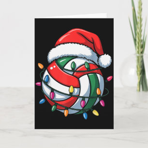 Volleyball Weihnachten Santa Hut Volleyball Sport  Karte