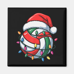 Volleyball Weihnachten Santa Hut Volleyball Sport Magnet