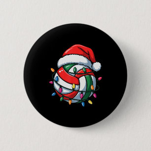 Volleyball Weihnachten Santa Hut Volleyball Srt Mä Button