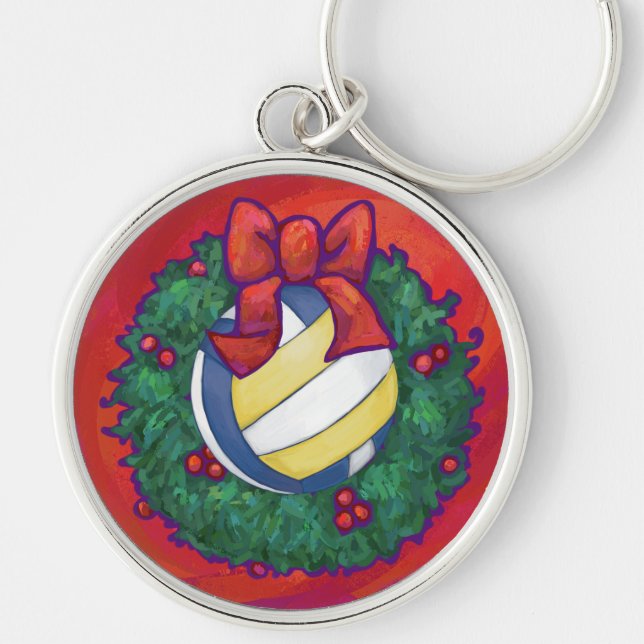 Volleyball Weihnachten Schlüsselanhänger (Vorne)