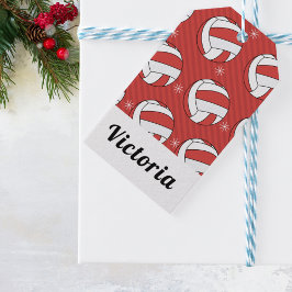 Volleyball Weihnachten Strichen Fester Ball & Schn Geschenkanhänger