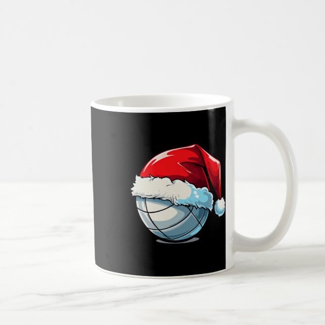 Volleyball Weihnachten Weihnachtsmannmütze Funny V Kaffeetasse (Rechts)