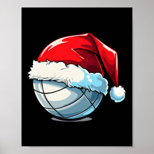 Volleyball Weihnachten Weihnachtsmannmütze Funny V Poster