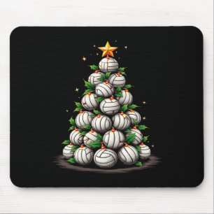 Volleyball Weihnachtsbaum Urlaub Mousepad