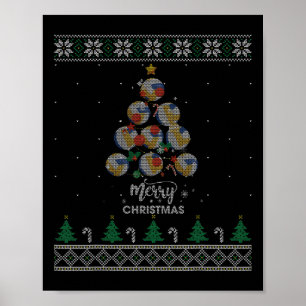 Volleyball Weihnachtsbaum Weihnachtsgeschenk Poster