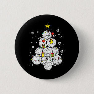Volleyball Weihnachtsbaum Xmas Sportspieler Männer Button