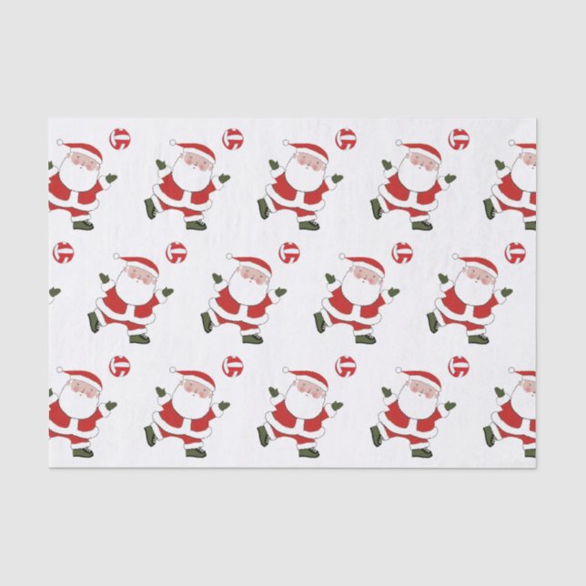 Volleyball Weihnachtsfeiertag Seidenpapier (Vorderseite)