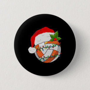 Volleyball Weihnachtsfrauen Weihnachtsmannmütze Me Button