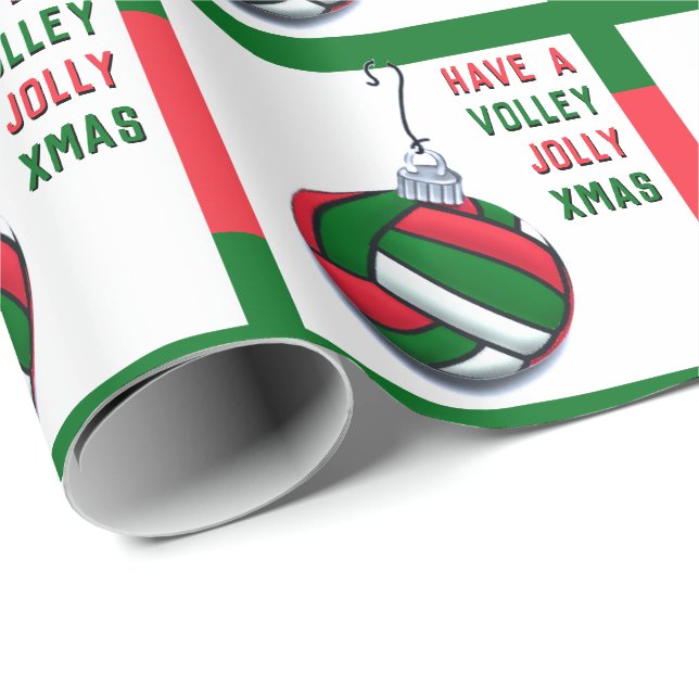 Volleyball Weihnachtsgeschenk Geschenkpapier (Rolleneckpunkt)