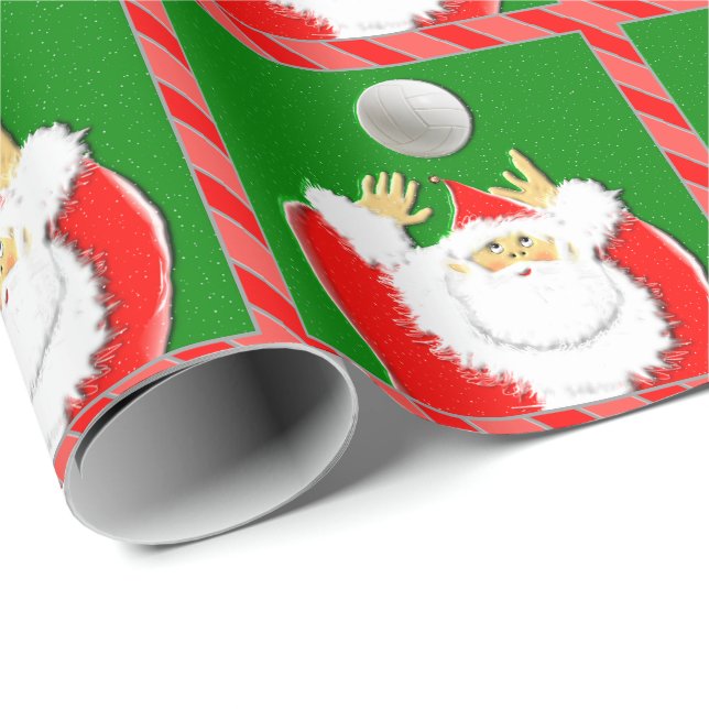 Volleyball Weihnachtsgeschenk Geschenkpapier (Rolleneckpunkt)
