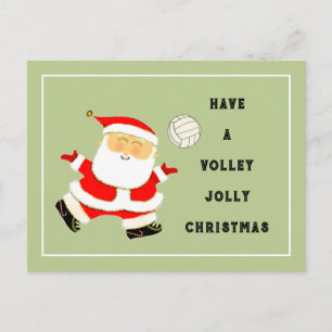 Volleyball-Weihnachtsgrußkarte Feiertagspostkarte