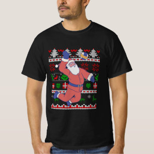 Volleyball Weihnachtsmann hässliches Weihnachten T-Shirt