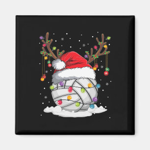 Volleyball Weihnachtsmannmütze Rentier Weihnachtsb Magnet