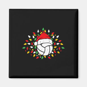 Volleyball Weihnachtsmannmütze Weihnachten Sportli Magnet