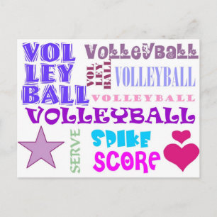 Volleyball Wiederholung Postkarte
