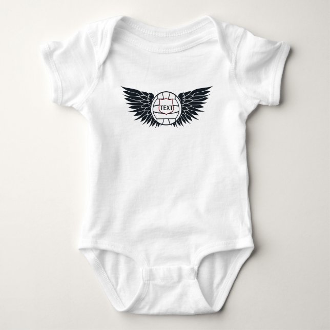 Volleyball Wings Raglan-T - Shirt (Vorderseite)