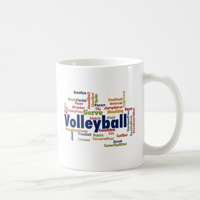 Volleyball-Wolke Kaffeetasse (Rechts)