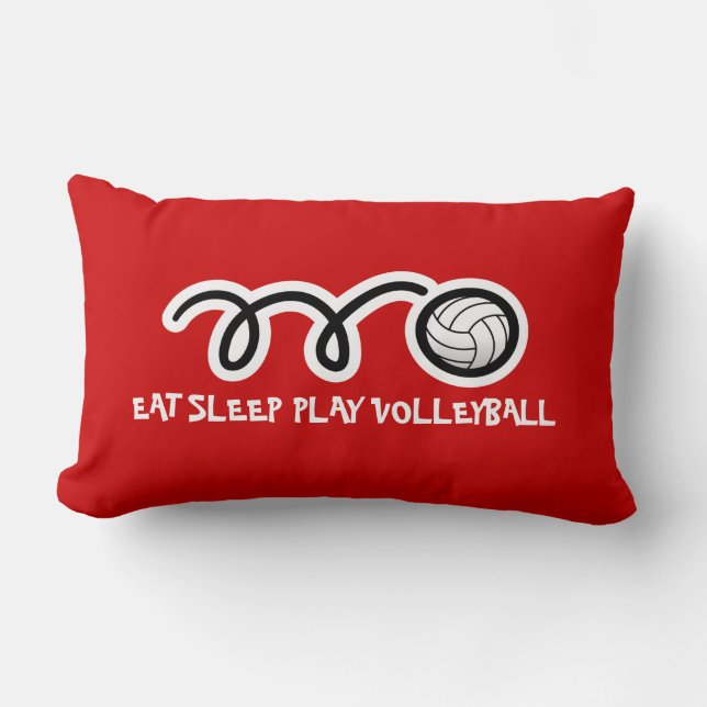 Volleyball-Wurfskissenentwurf Lendenkissen (Vorderseite)