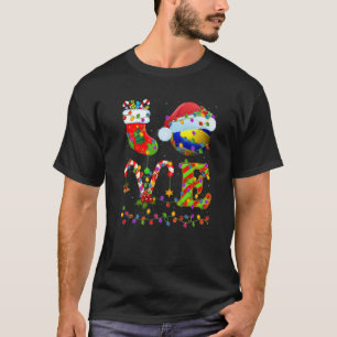 Volleyball Xmas Lighting Santa Liebe Volleyball Ch T-Shirt