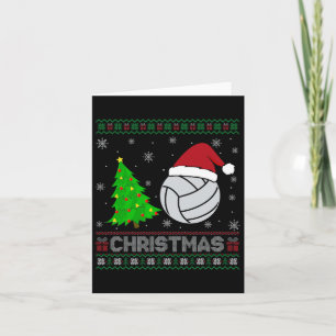 Volleyball Xmas Tree Lighting Ugly Christmas Sweat Karte