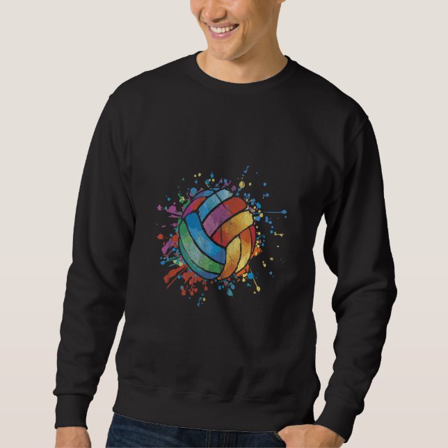 Volleyballfarben Sweatshirt (Vorderseite)