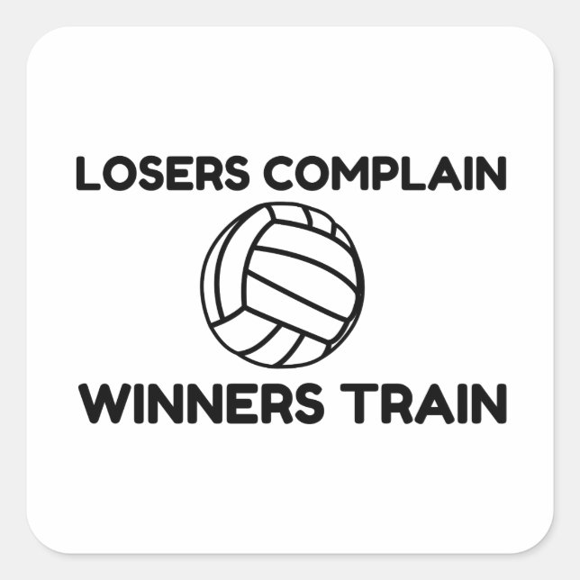VOLLEYBALLGEWINNERTRAG QUADRATISCHER AUFKLEBER (Vorderseite)