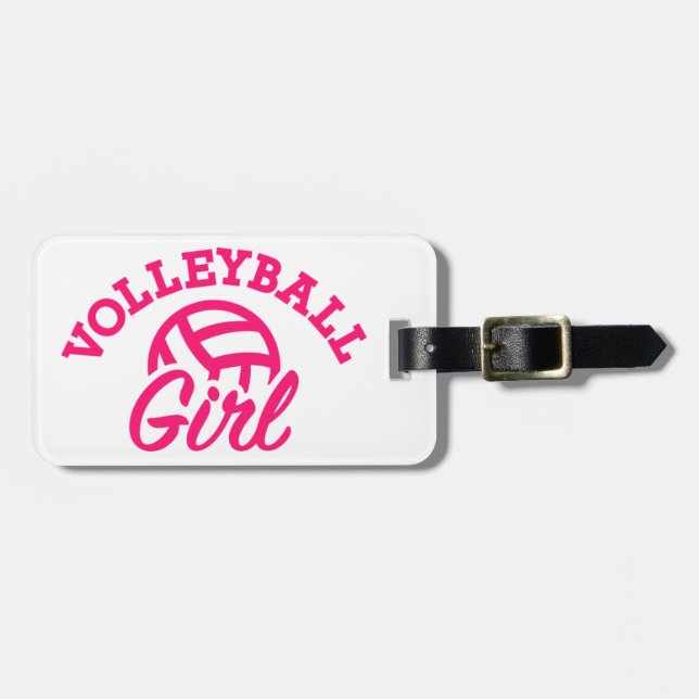 Volleyballmädchen Gepäckanhänger (Vorderseite horizontal)