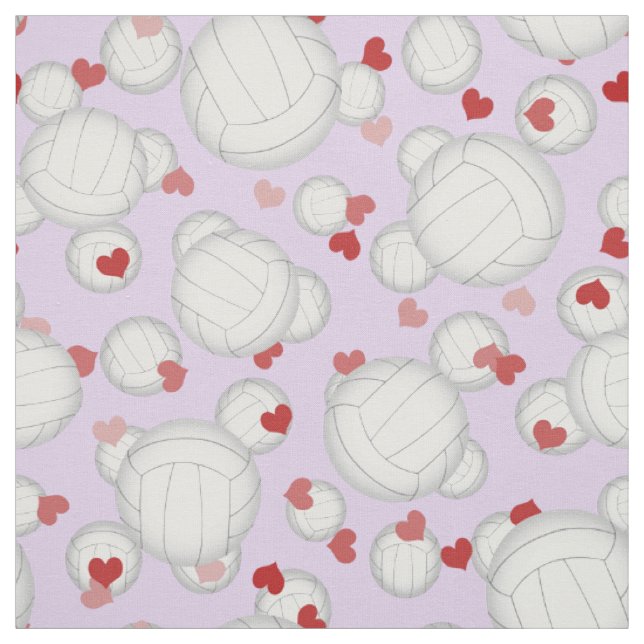 Volleyballs mit Herzmuster Sport Stoff (Muster)