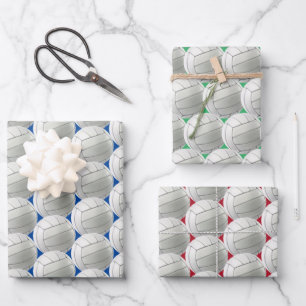 Volleyballs Sport Design Wrapping Paper Set Geschenkpapier Set