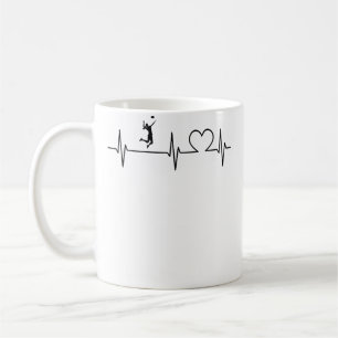 Volleyballspieler Herzschlag Volleyball-Mannschaft Kaffeetasse
