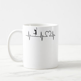 Volleyballspieler Herzschlag Volleyball-Mannschaft Kaffeetasse