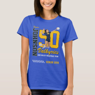 Volleyballspieler-individualisiertes Foto-Trikot N T-Shirt
