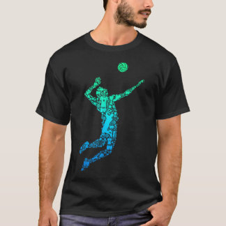 Volleyballspieler Jungen Männer T-Shirt