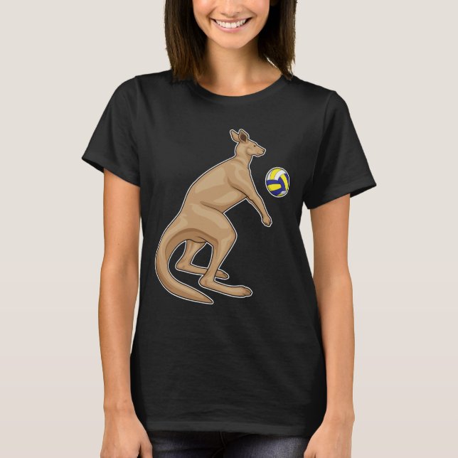 Volleyballspieler Kangaroo Volleyball T-Shirt (Vorderseite)
