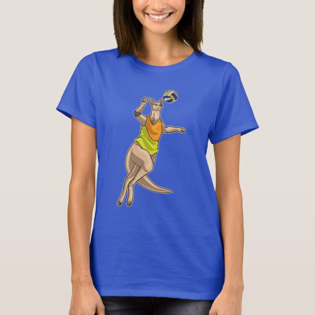 Volleyballspieler Kangaroo Volleyball T-Shirt (Vorderseite)