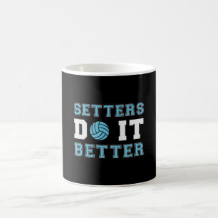 Volleyballspieler machen es besser Volleyballspiel Kaffeetasse