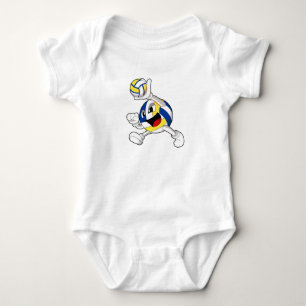 Volleyballspieler mit Volleyball Baby Strampler