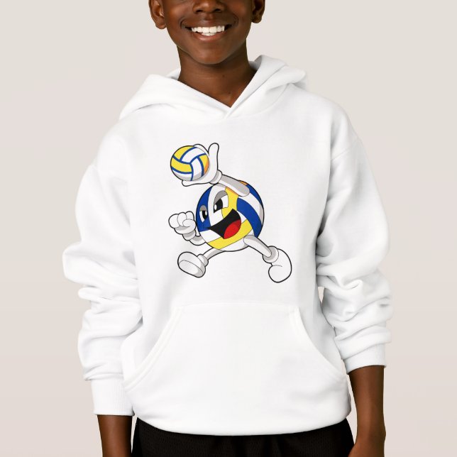 Volleyballspieler mit Volleyball Hoodie (Vorderseite)