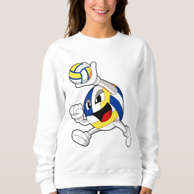 Volleyballspieler mit Volleyball Sweatshirt (Vorderseite)
