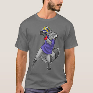 Volleyballspieler Racoon Volleyball Volleyball T-Shirt