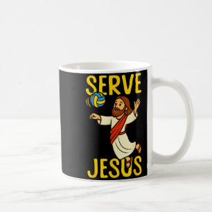 Volleyballspieler Team Jesus Serve Jesus Kaffeetasse