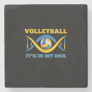 Volleyballspieler Volleyball liegt in meiner DNA Steinuntersetzer