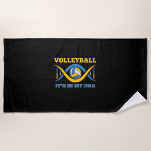Volleyballspieler Volleyball liegt in meiner DNA Strandtuch