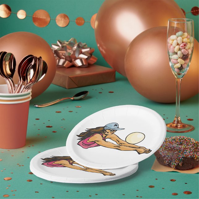 Volleyballspielerin Pappteller (Von Creator hochgeladen)