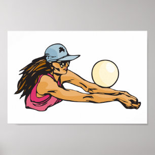 Volleyballspielerin Poster
