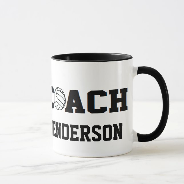 Volleyballtrainer - Personalisierbar 2 Tasse (Rechts)